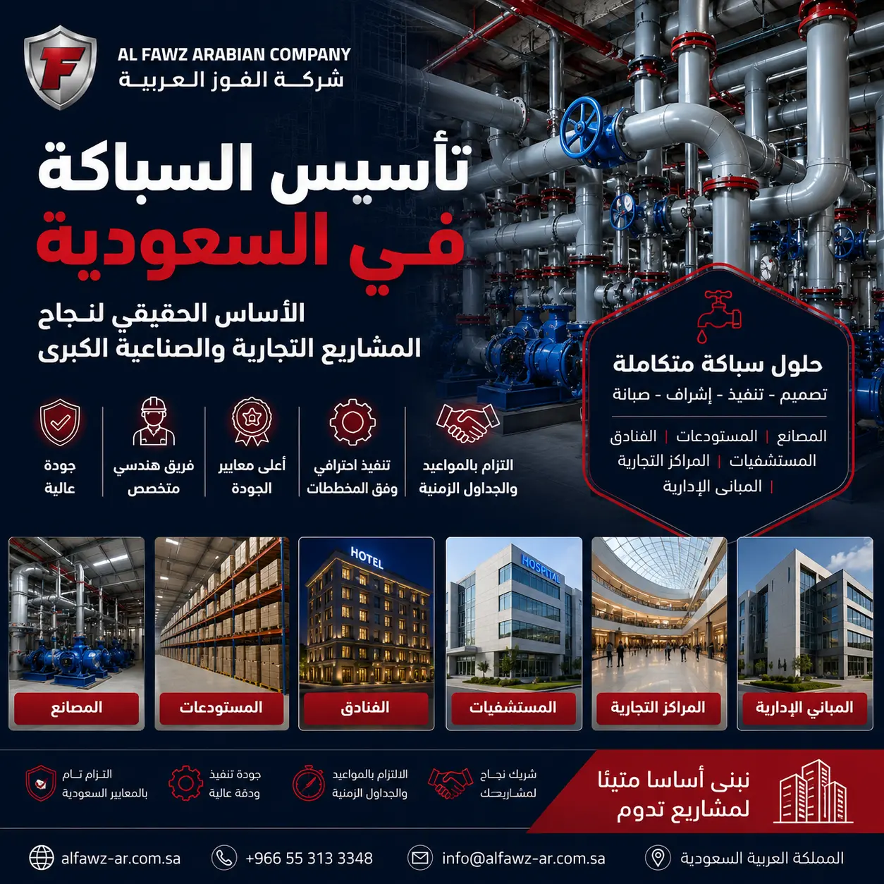 تأسيس السباكة في السعودية