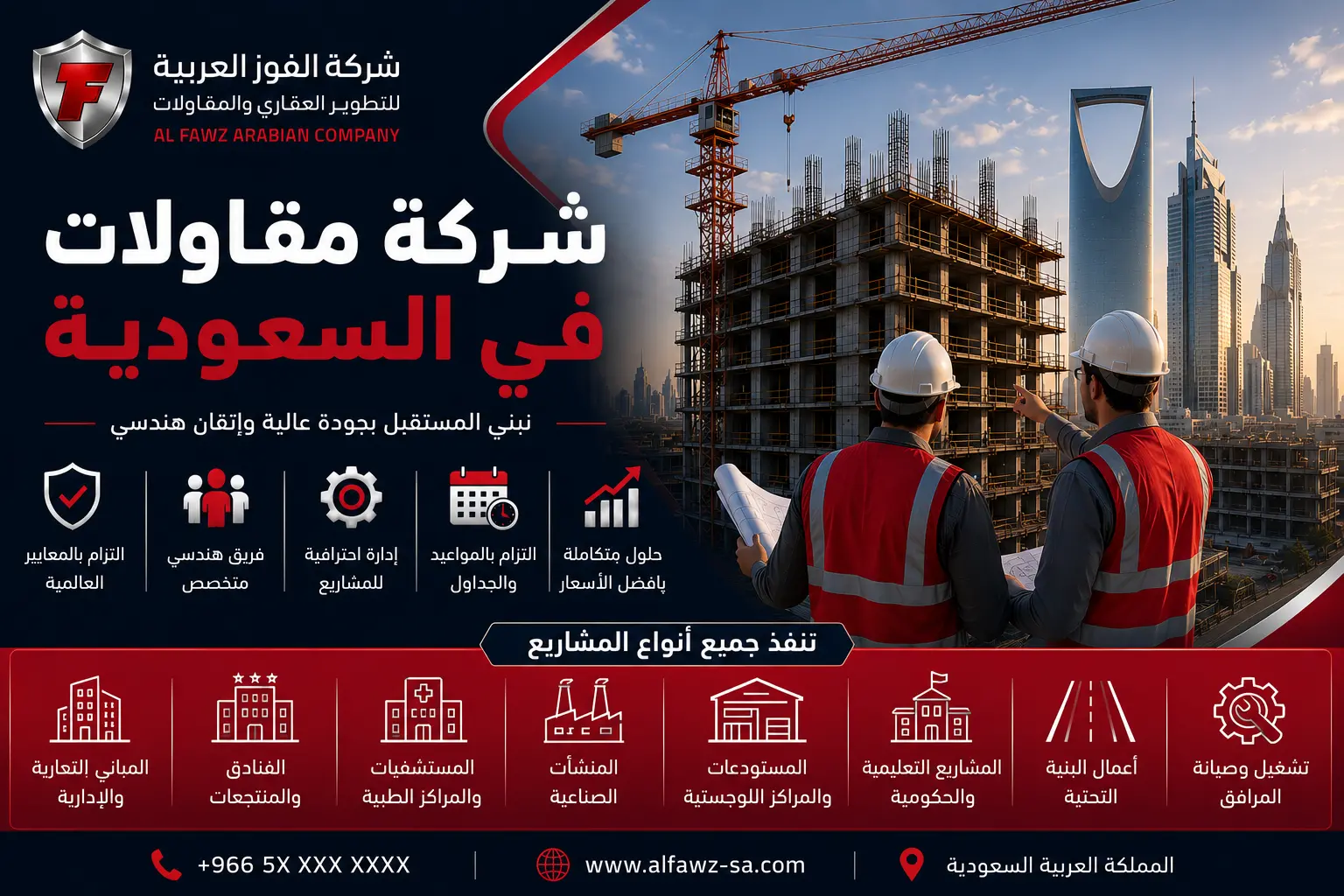 شركة مقاولات في السعودية – شريكك الأمثل لتنفيذ المشاريع الإنشائية وأعمال الخرسانة المسلحة
