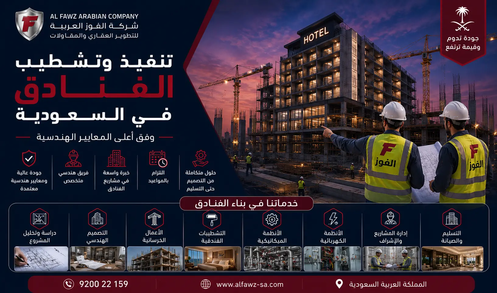 شركة بناء فنادق