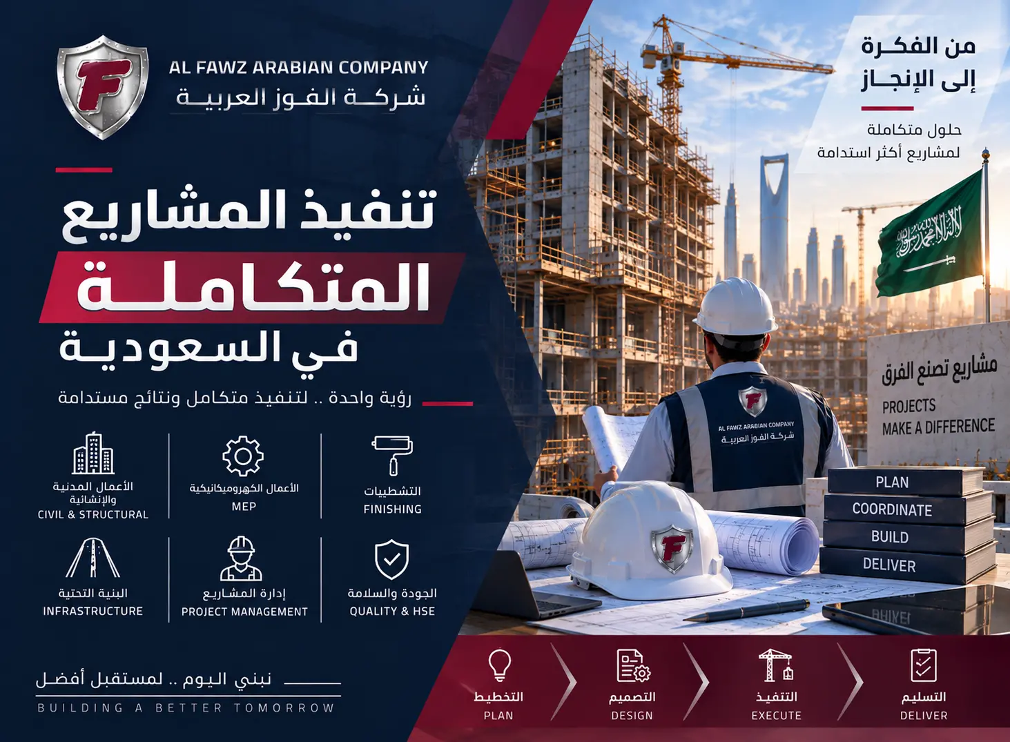 مقاول مشاريع متكاملة في السعودية لتنفيذ وإدارة المشاريع باحترافية