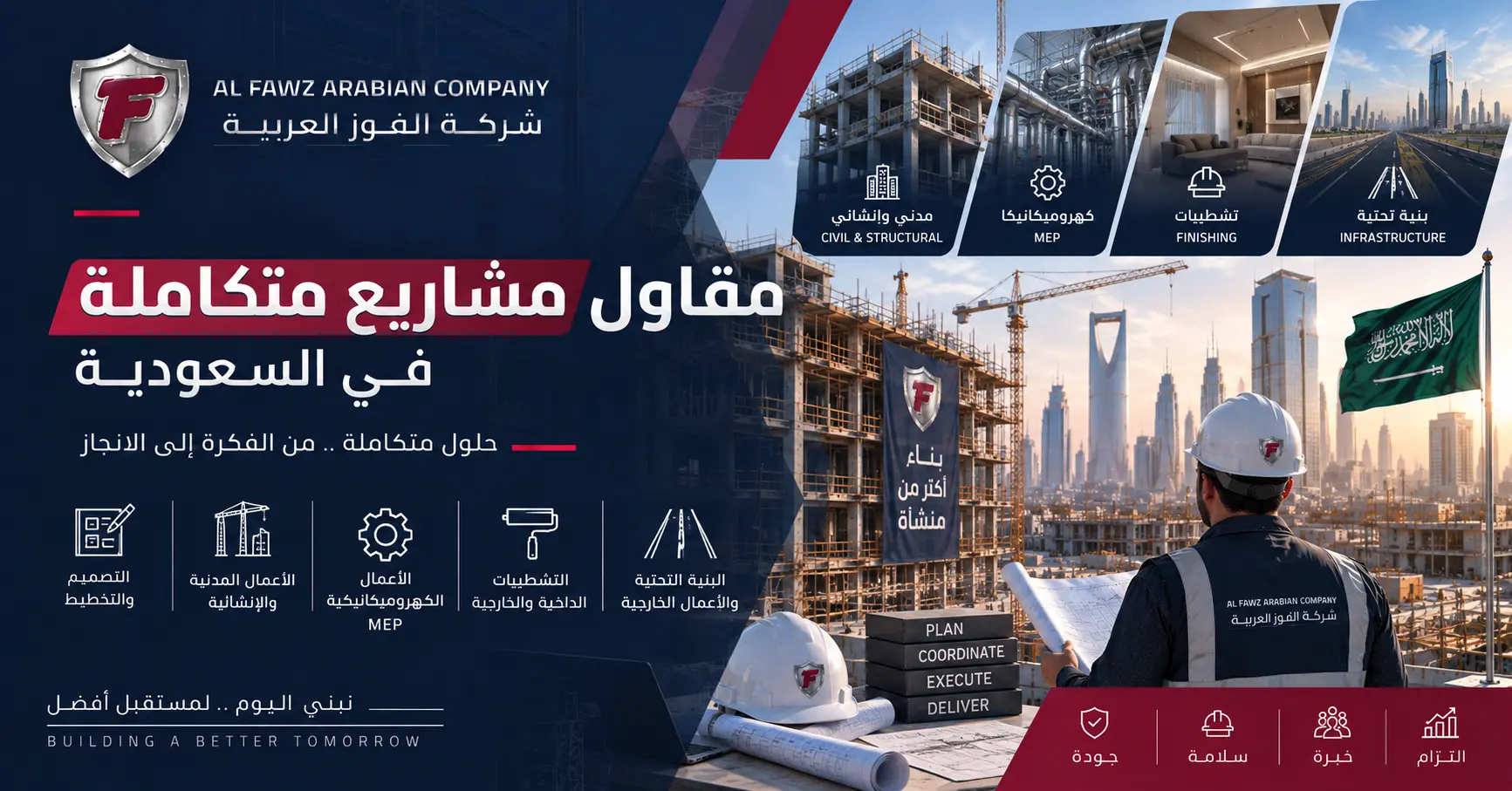 مقاول مشاريع متكاملة في السعودية لتنفيذ وإدارة المشاريع باحترافية