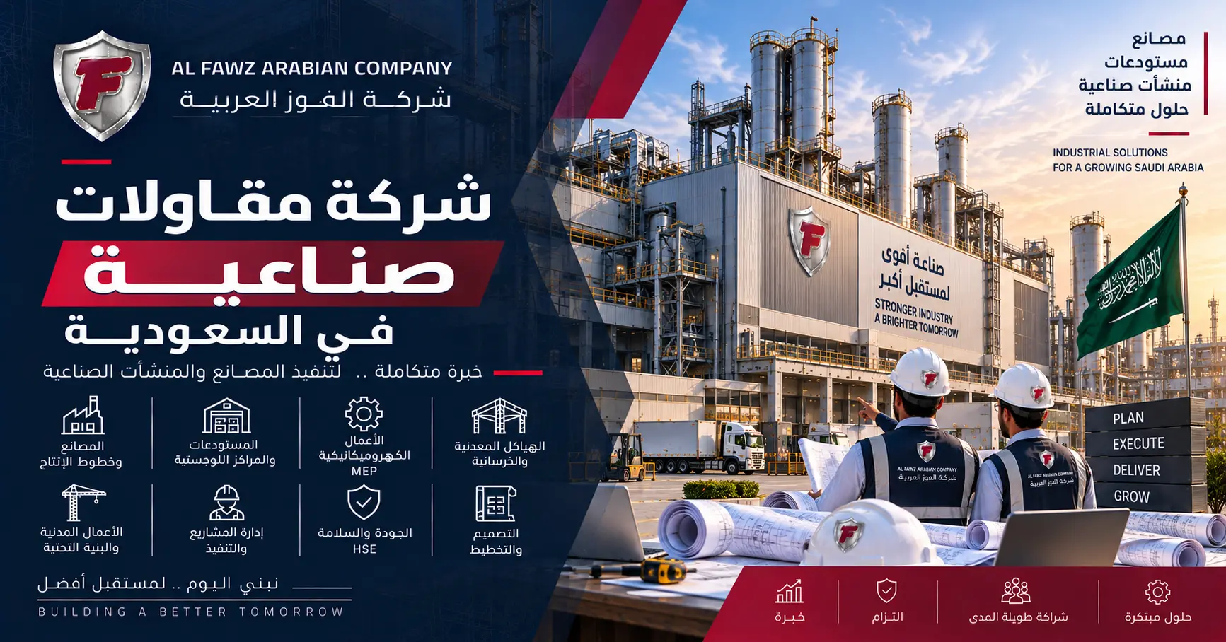شركة مقاولات صناعية في السعودية لتنفيذ المصانع والمنشآت الصناعية