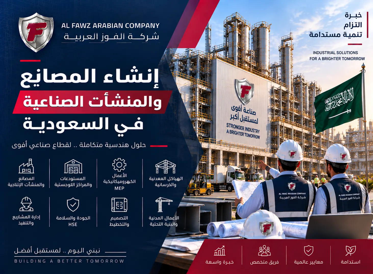 شركة مقاولات صناعية في السعودية لتنفيذ المصانع والمنشآت الصناعية