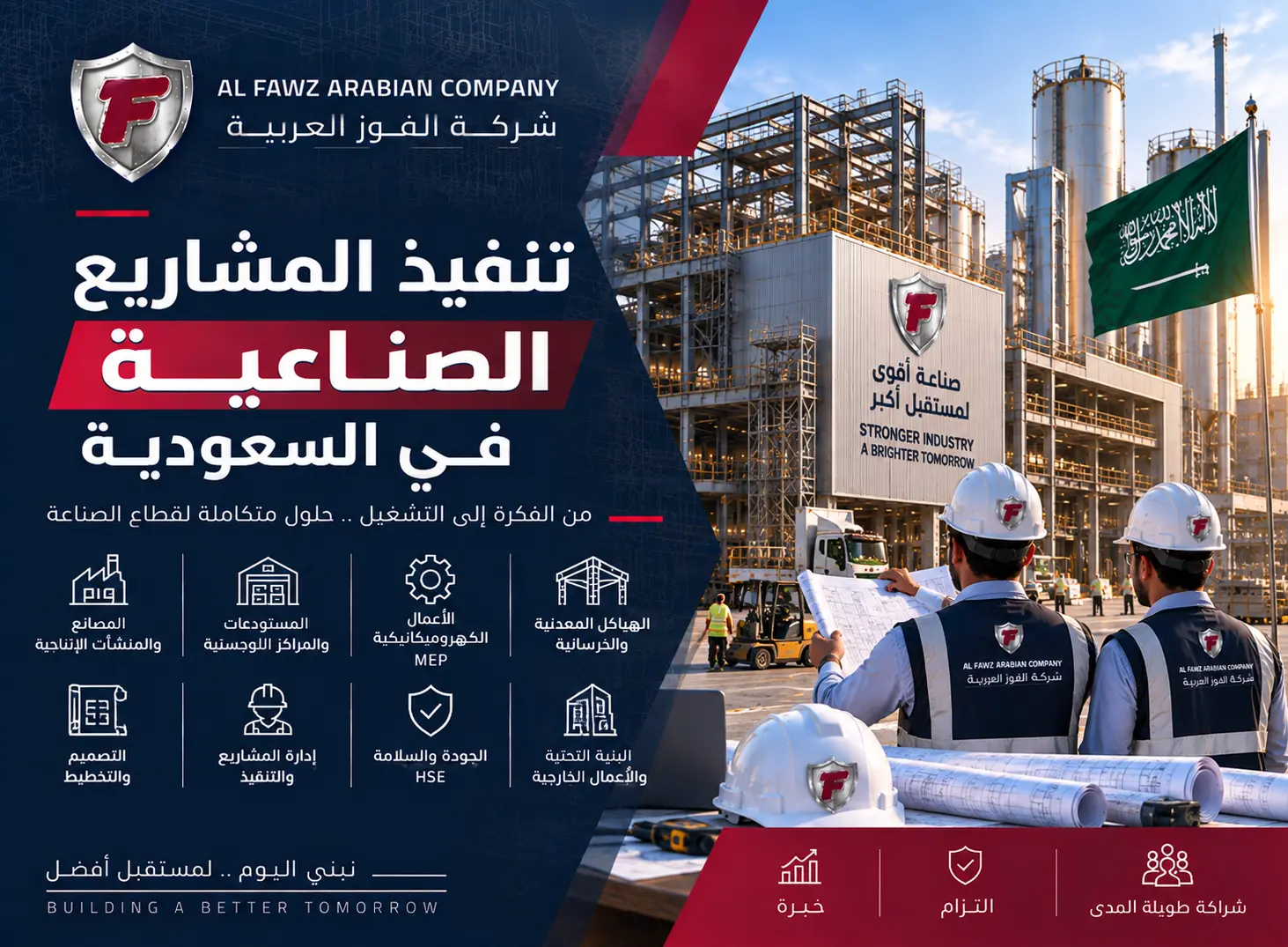 مقاول مشاريع صناعية في السعودية لتنفيذ المصانع والمنشآت الصناعية