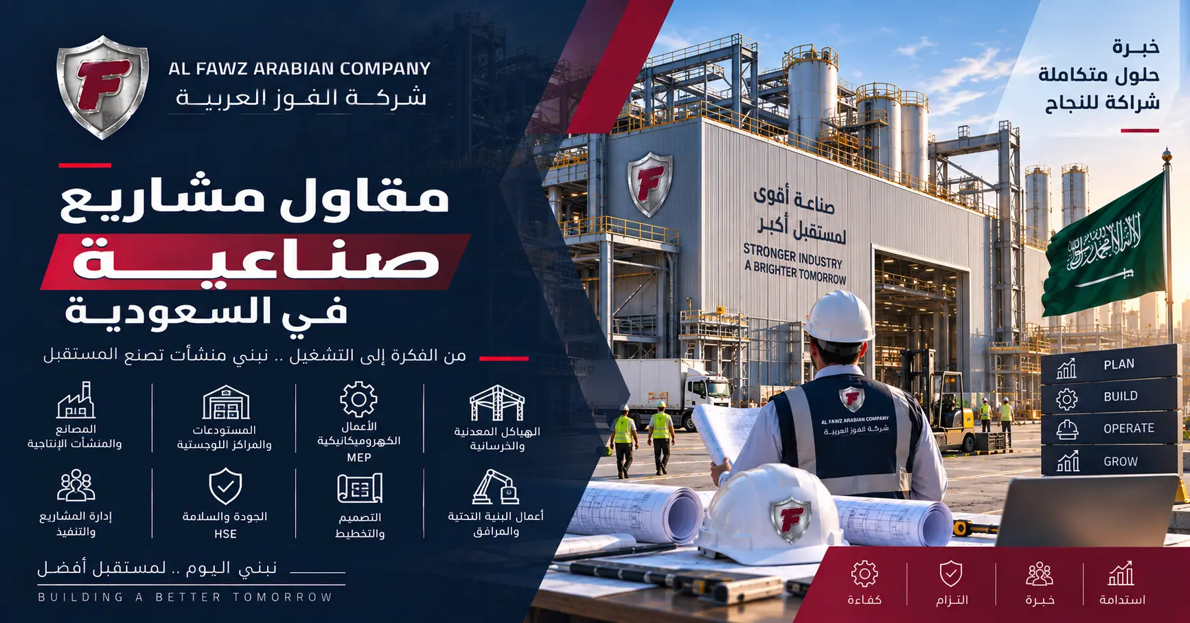 مقاول مشاريع صناعية في السعودية لتنفيذ المصانع والمنشآت الصناعية