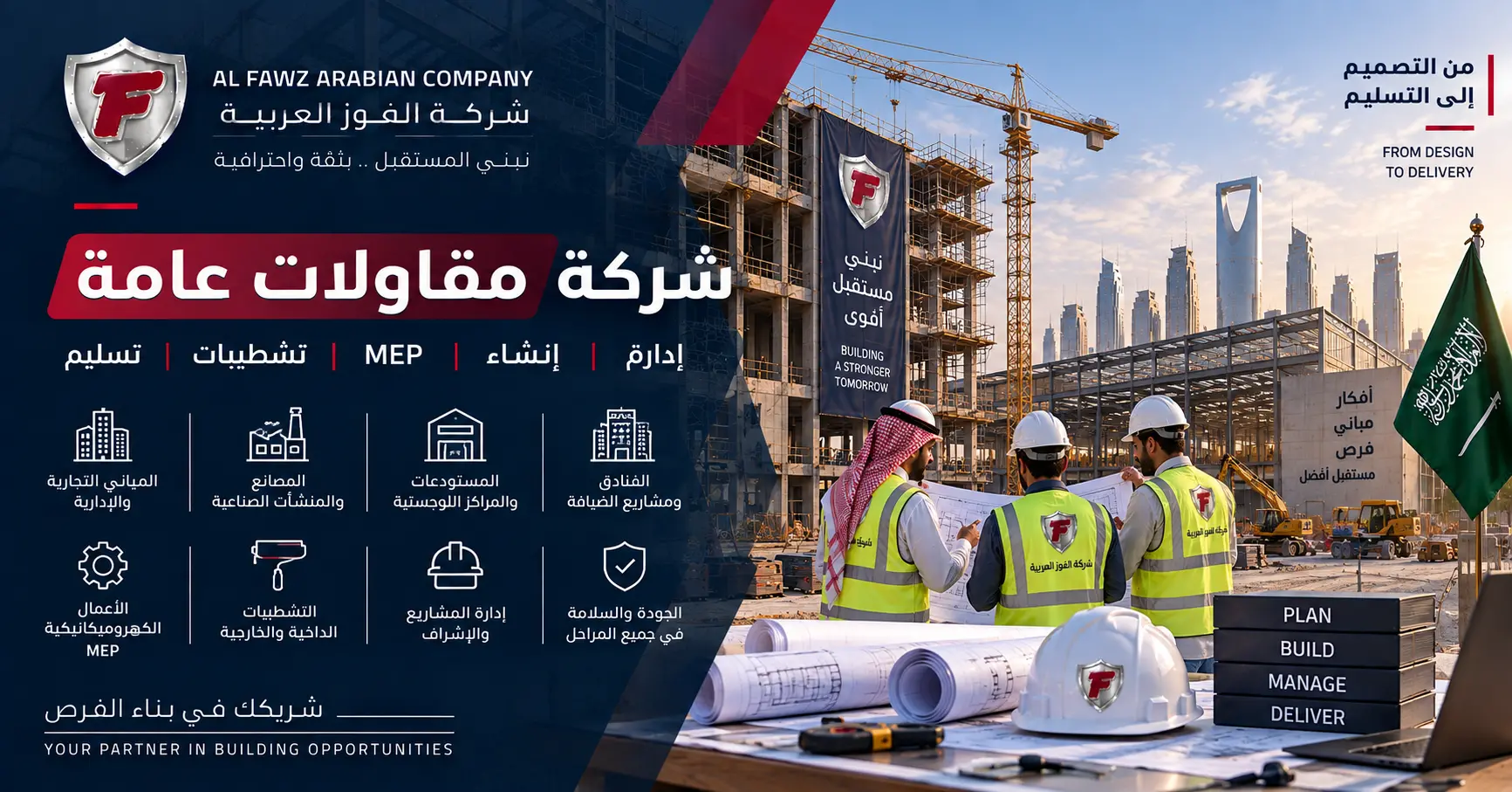 شركة مقاولات عامة في السعودية لتنفيذ المشاريع باحترافية