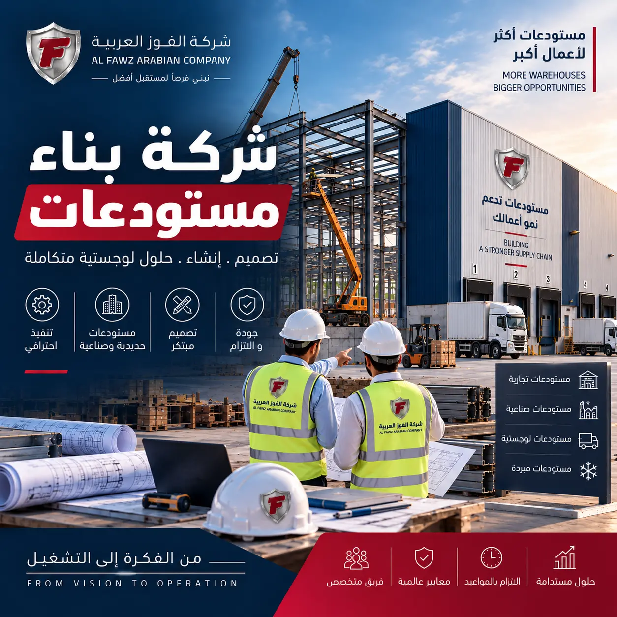 شركة بناء مستودعات في السعودية: حلول متكاملة للتصميم والتنفيذ