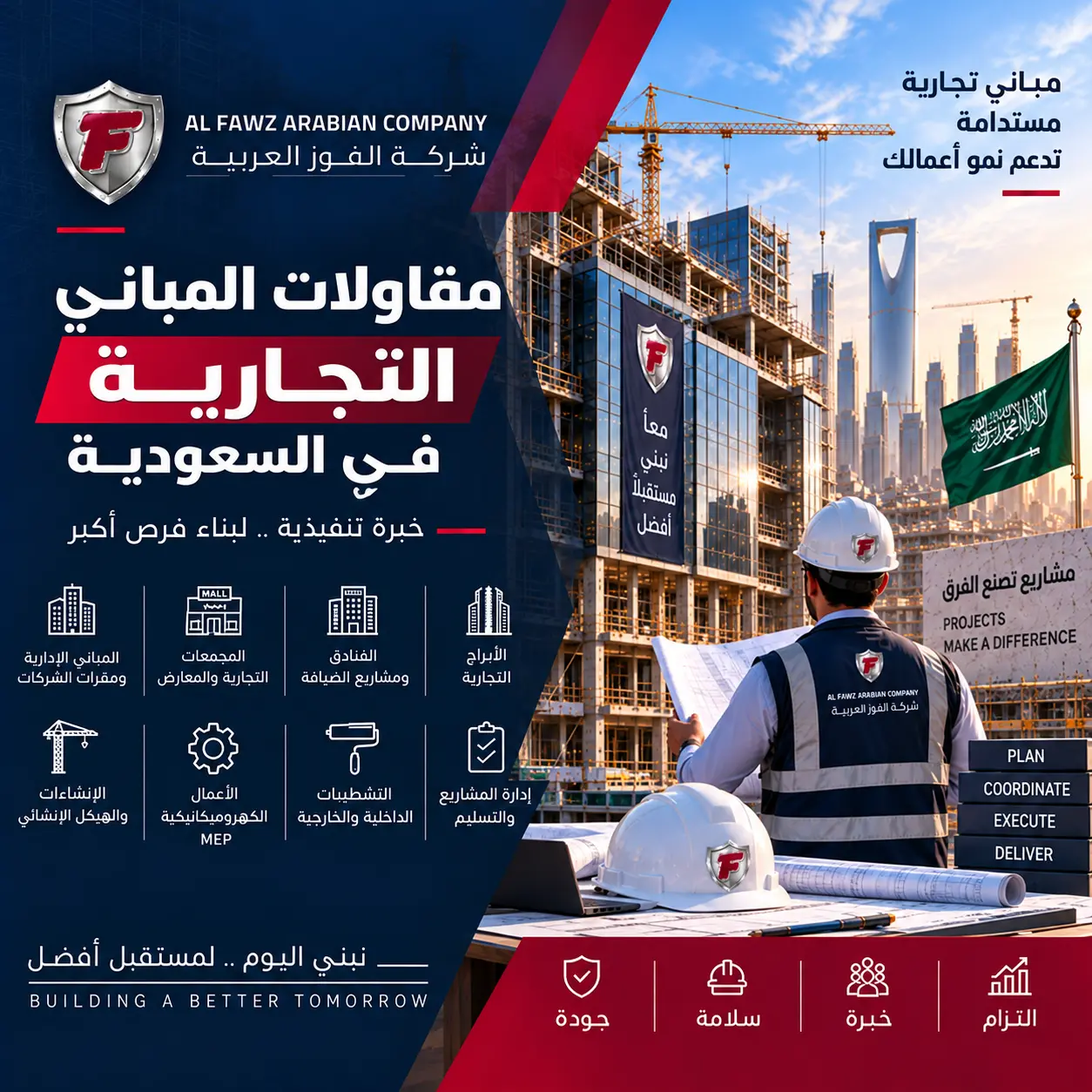 شركة مقاولات تجارية في السعودية لتنفيذ المشاريع باحترافية