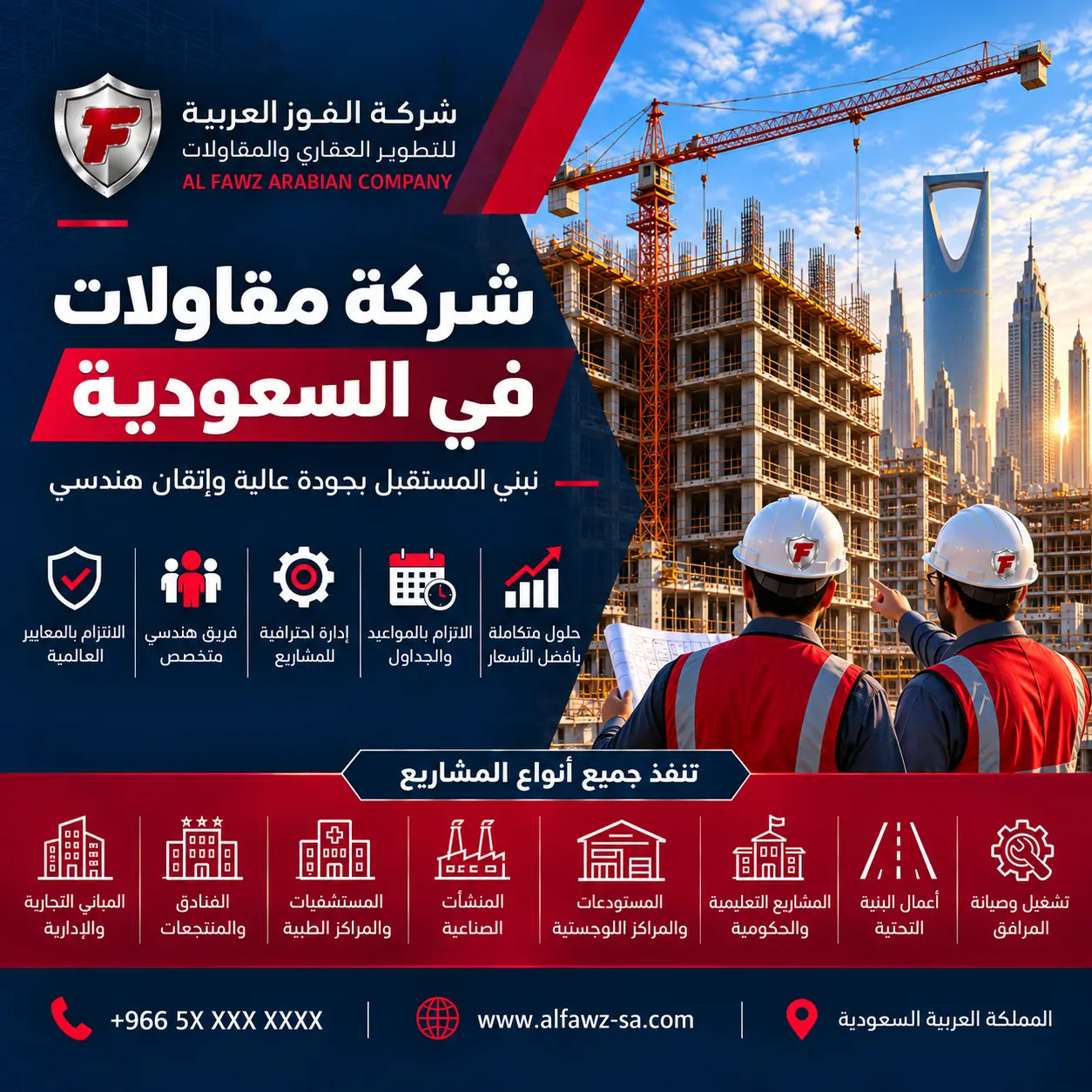 شركة مقاولات في السعودية – شريكك الأمثل لتنفيذ المشاريع الإنشائية وأعمال الخرسانة المسلحة