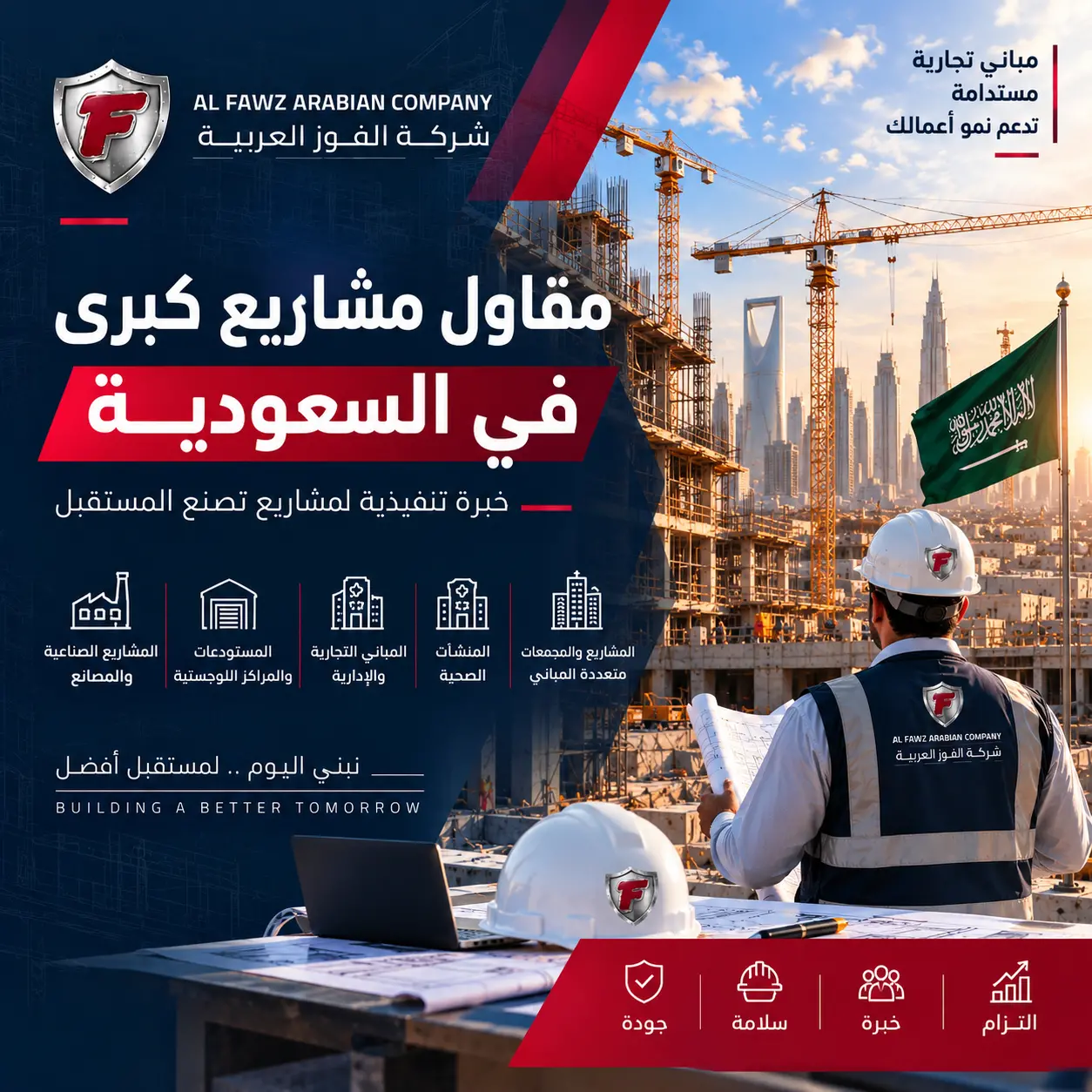 مقاول مشاريع كبرى في السعودية لتنفيذ وإدارة المشاريع المتكاملة