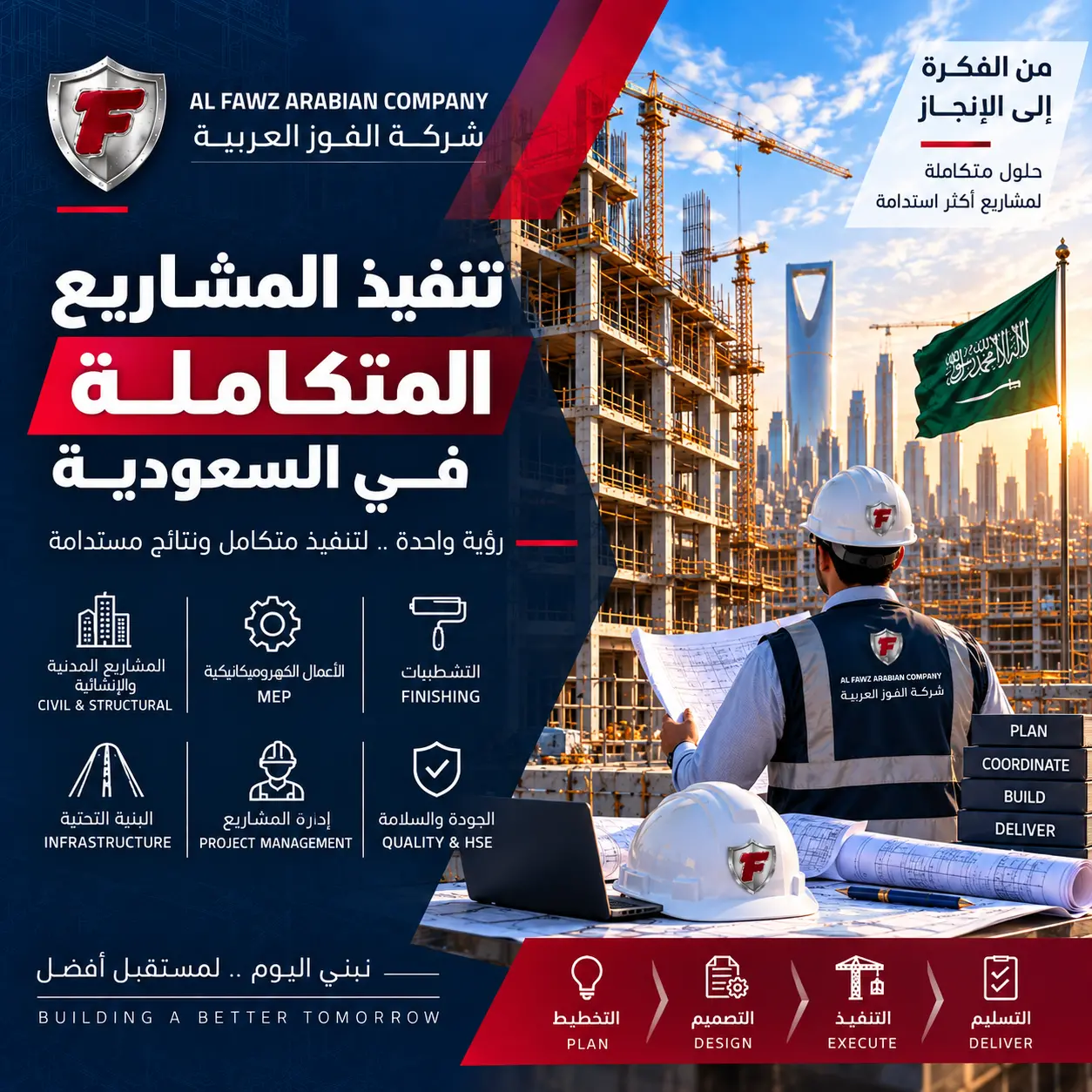 مقاول مشاريع متكاملة في السعودية لتنفيذ وإدارة المشاريع باحترافية