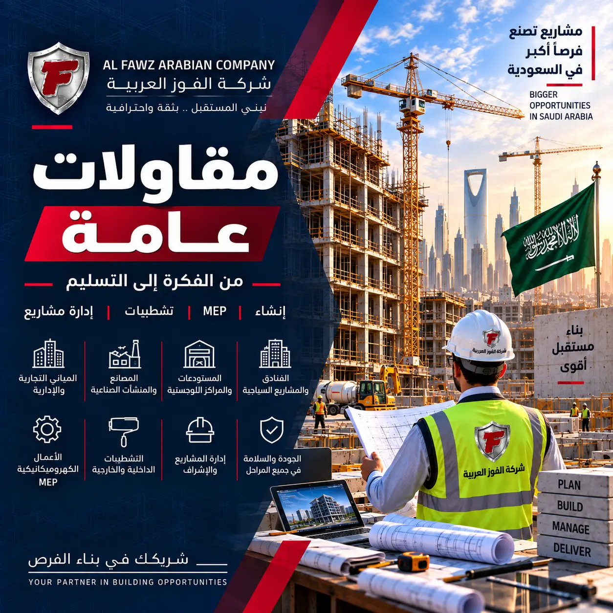 مقاولات عامة في السعودية: دليل متكامل لتنفيذ المشاريع الإنشائية